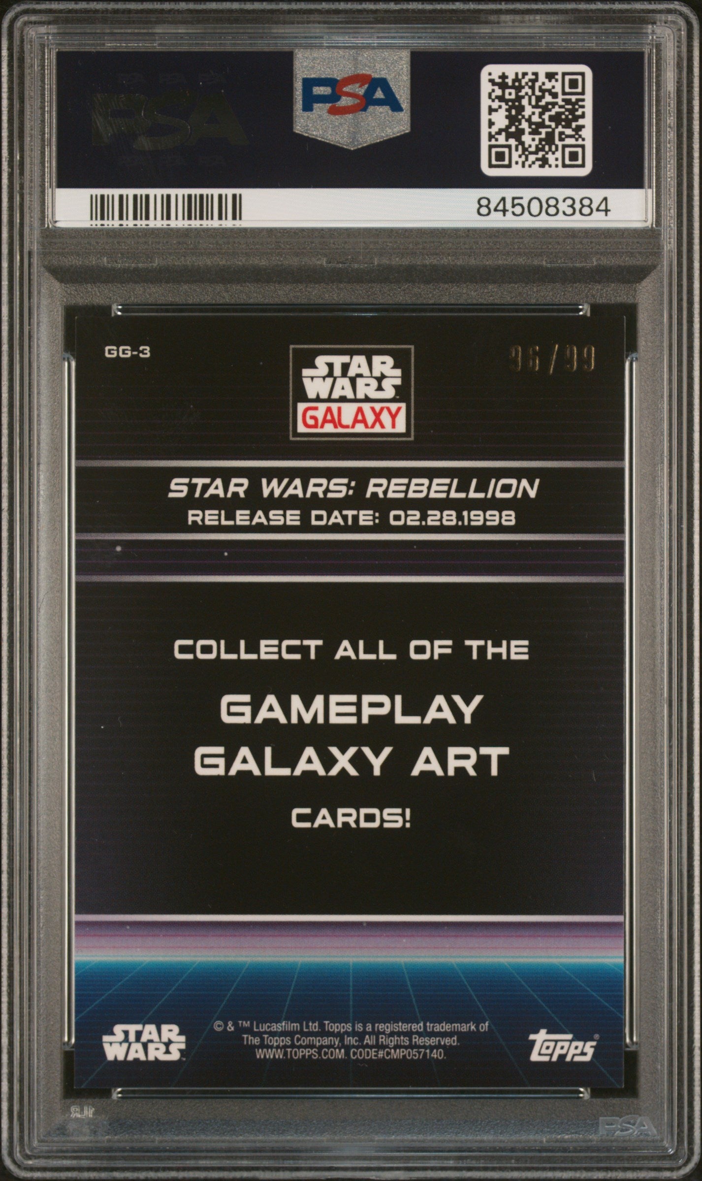 2022 Topps Chrome Star Wars Galaxy Gameplay Galaxy Star Wars: Rebellion #GG3 PSA 10
