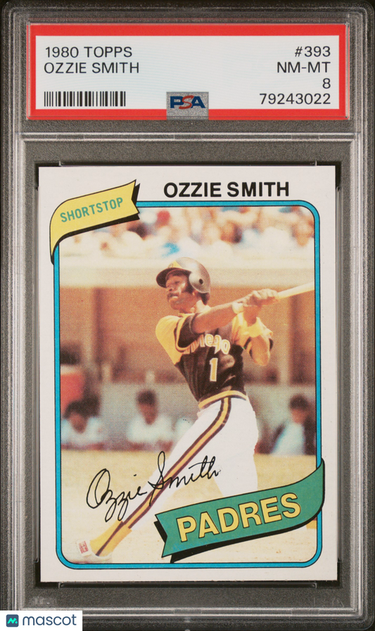 1980 Topps Ozzie Smith #393 PSA 8