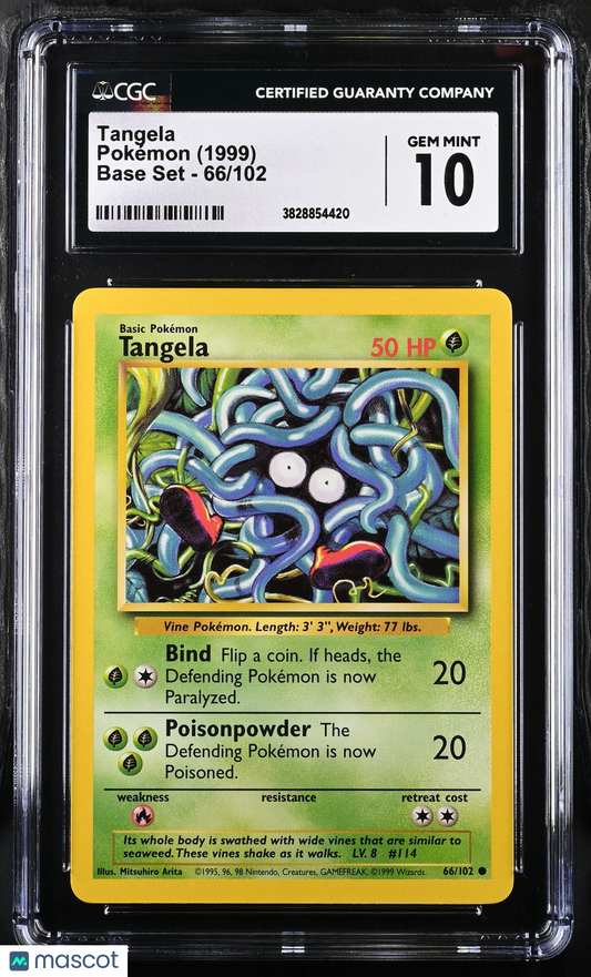 1999 Pokémon TCG Tangela #66/102 English CGC 10