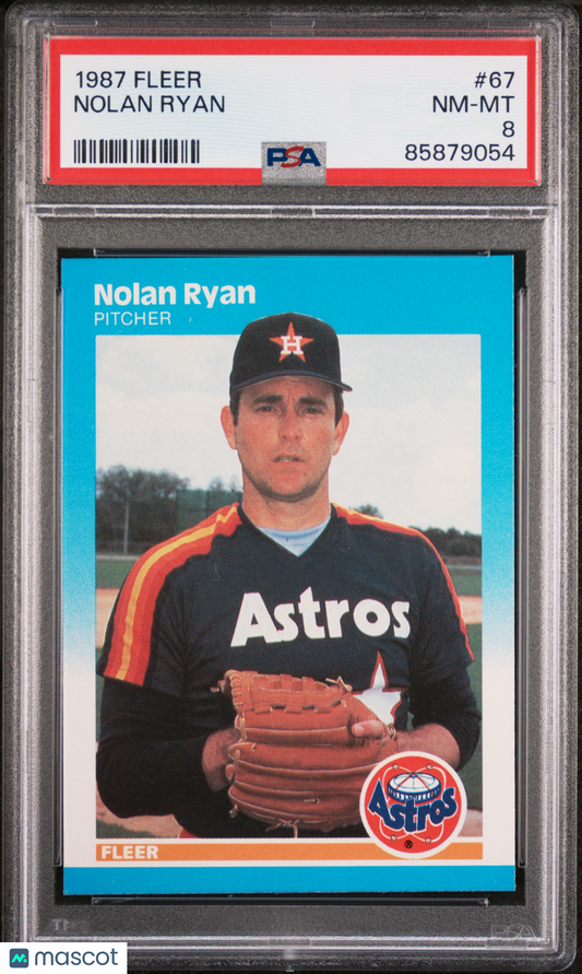 1987 Fleer Nolan Ryan #67 PSA 8
