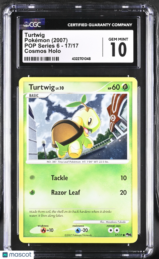 2007 Pokémon TCG Turtwig #17/17 English CGC 10