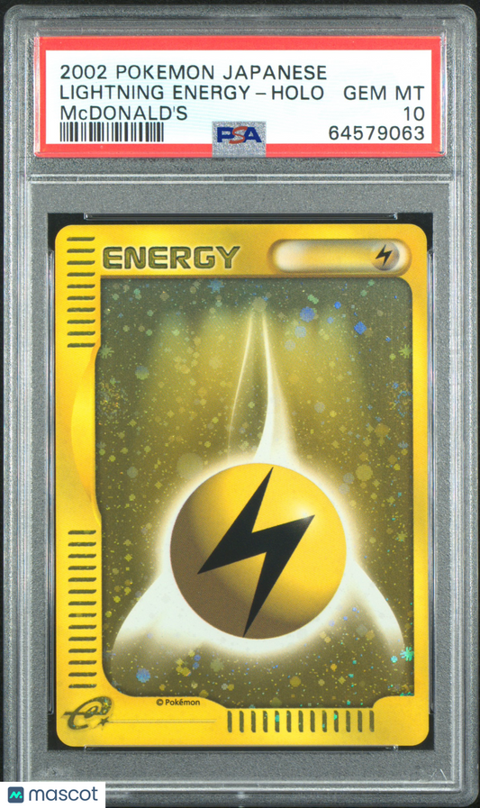 2002 Pokemon Japanese Mcdonald's Lightning Energy PSA 10