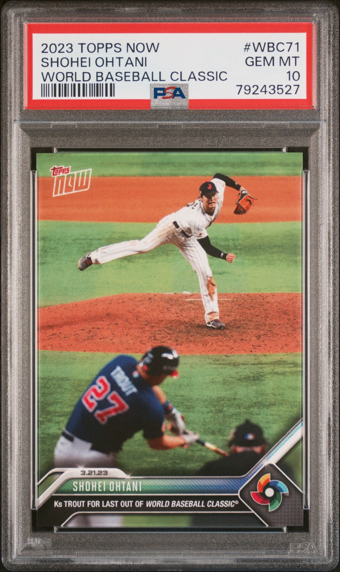 2023 Topps Now Shohei Ohtani #wbc71 World Baseball Classic Psa 10 