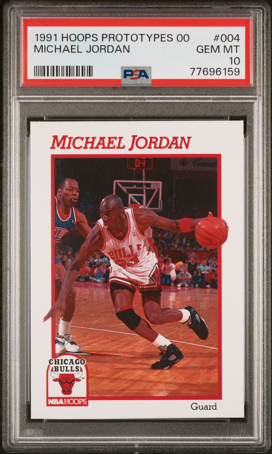 1991 Hoops Prototypes 00 Michael Jordan #004 Psa 10