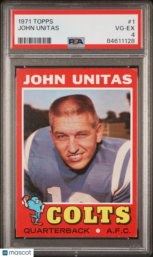 1971 Topps John Unitas #1 PSA 4