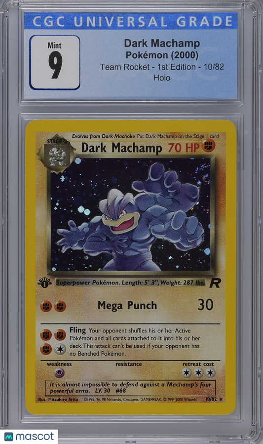 2000 Pokémon TCG Dark Machamp #10/82 English CGC 9
