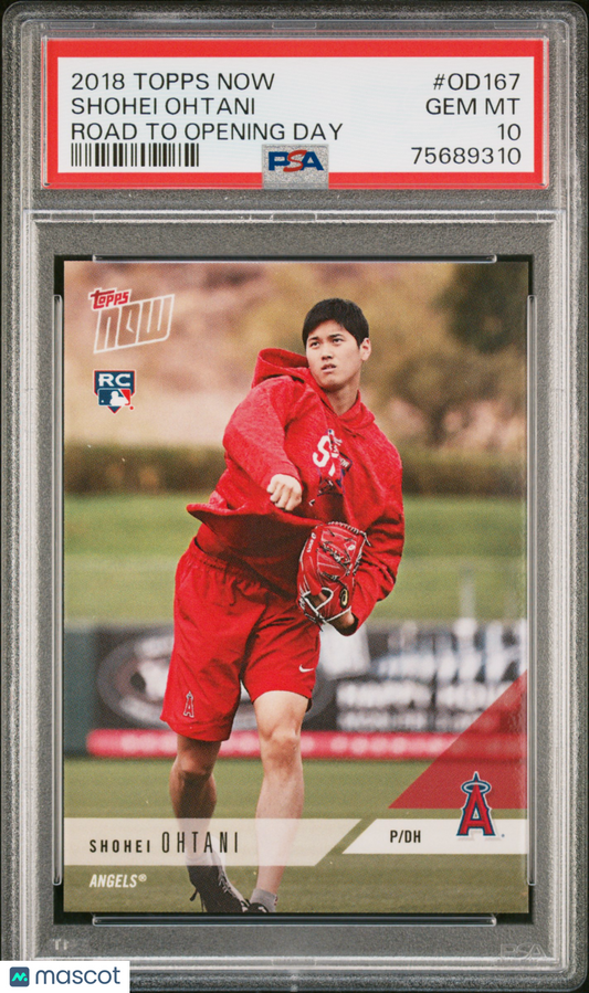 2018 Topps Now Road To Opening Day Shohei Ohtani #OD167 PSA 10