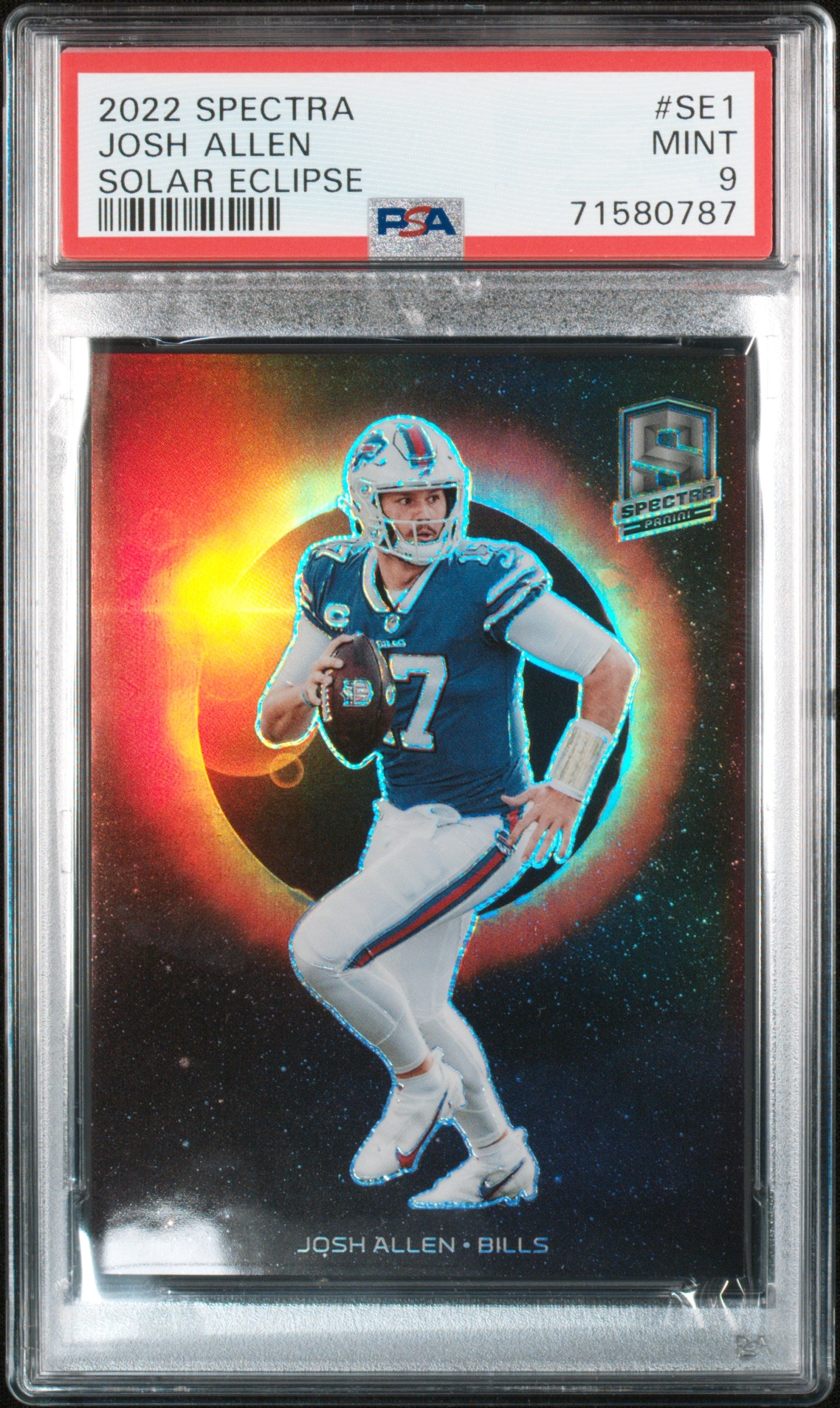 2022 Panini Spectra Solar Eclipse Josh Allen SE1 Solar Eclipse PSA 9