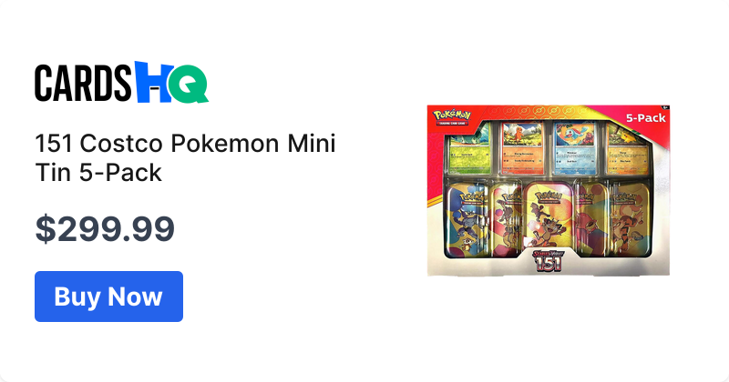151 Costco Pokemon Mini Tin 5-Pack | CardsHQ - Shop Sports Cards, Pokemon  Cards, Boxes & Supplies
