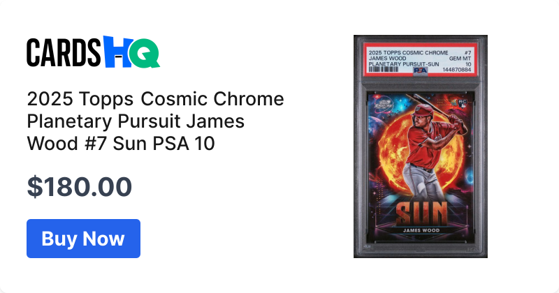 2025 Topps Cosmic Chrome Planetary Pursuit James Wood #7 Sun PSA