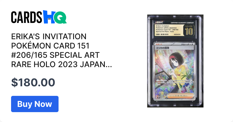 ERIKA'S INVITATION POKÉMON CARD 151 #206/165 SPECIAL ART RARE HOLO
