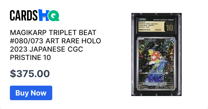 MAGIKARP TRIPLET BEAT #080/073 ART RARE HOLO 2023 JAPANESE CGC