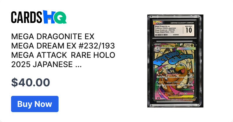 MEGA DRAGONITE EX MEGA DREAM EX #232/193 MEGA ATTACK RARE HOLO