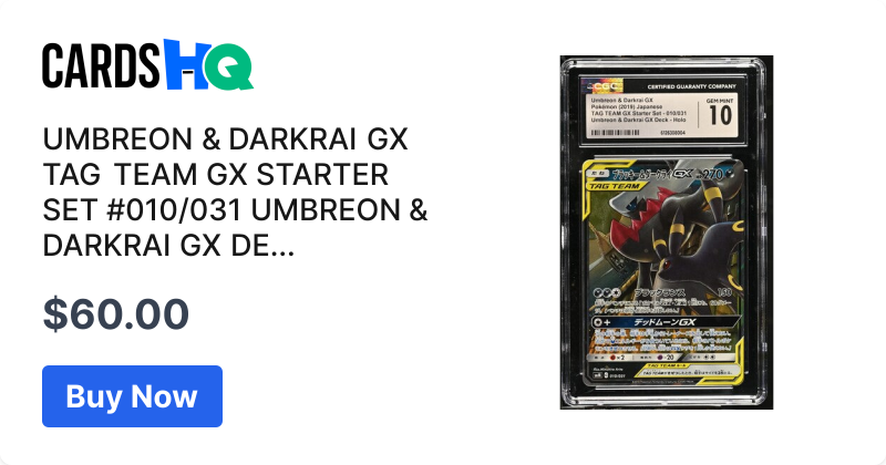 UMBREON & DARKRAI GX TAG TEAM GX STARTER SET #010/031 UMBREON