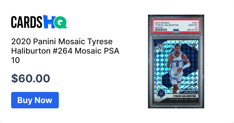 2020 Panini Mosaic Tyrese Haliburton #264 Mosaic PSA 10 | CardsHQ