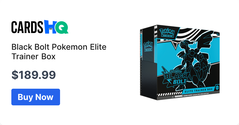 Black Bolt Pokemon Elite Trainer Box | CardsHQ - Shop Sports Cards