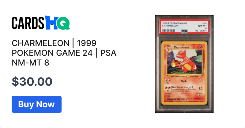 CHARMELEON | 1999 POKEMON GAME 24 | PSA NM-MT 8 | CardsHQ - Shop Sports  Cards, Pokemon Cards, Boxes & Supplies