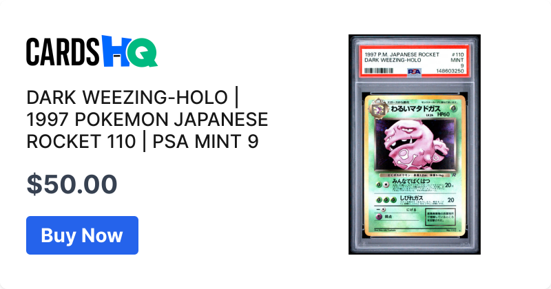 DARK WEEZING-HOLO | 1997 POKEMON JAPANESE ROCKET 110 | PSA MINT 9