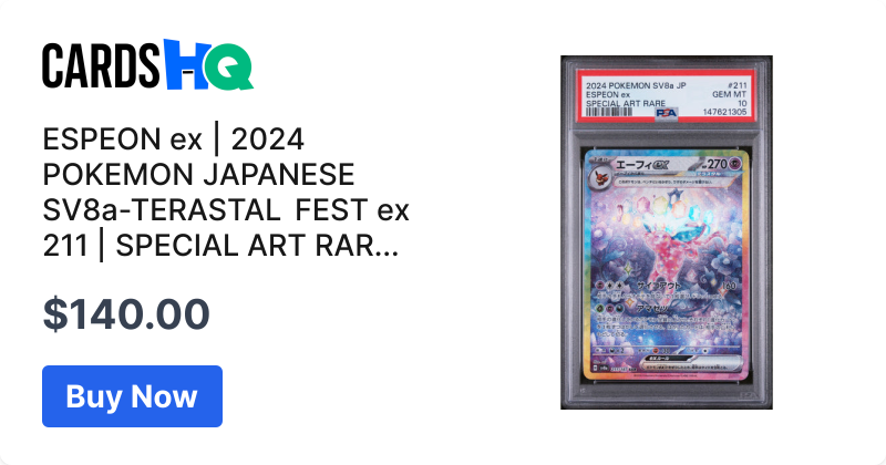 ESPEON ex | 2024 POKEMON JAPANESE SV8a-TERASTAL FEST ex 211