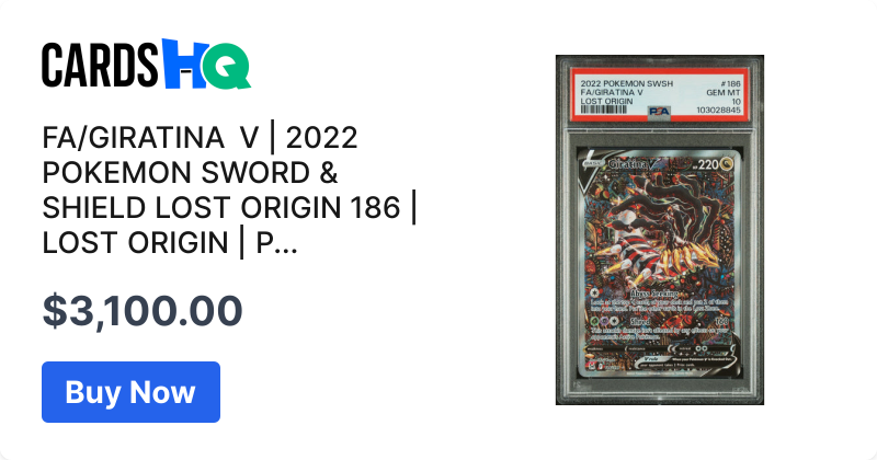FA/GIRATINA V | 2022 POKEMON SWORD & SHIELD LOST ORIGIN 186 | LOST