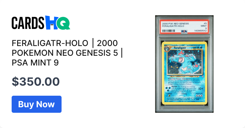 FERALIGATR-HOLO | 2000 POKEMON NEO GENESIS 5 | PSA MINT 9