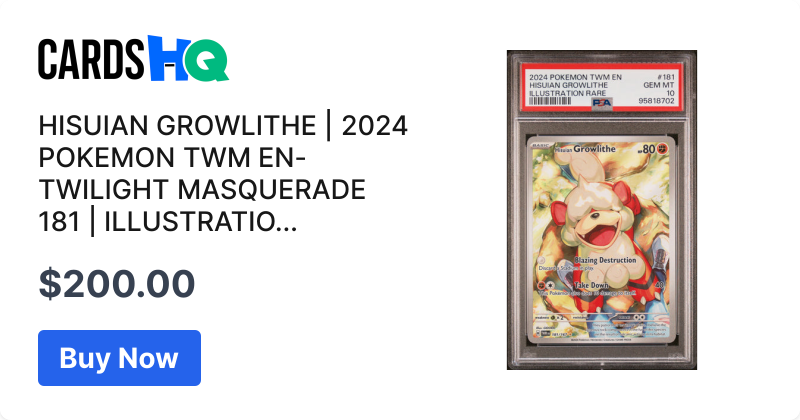rare growlithe card Pokemon