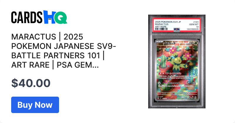 MARACTUS | 2025 POKEMON JAPANESE SV9-BATTLE PARTNERS 101 | ART