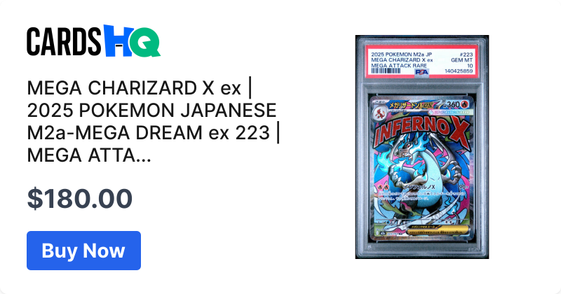 MEGA CHARIZARD X ex | 2025 POKEMON JAPANESE M2a-MEGA DREAM ex 223
