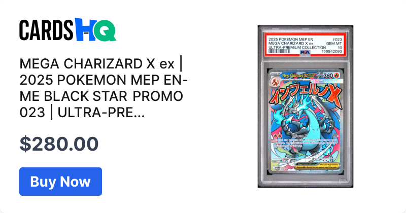 MEGA CHARIZARD X ex | 2025 POKEMON MEP EN-ME BLACK STAR PROMO 023