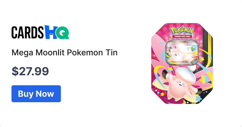 Mega Moonlit Pokemon Tin | CardsHQ - Shop Sports Cards, Pokemon