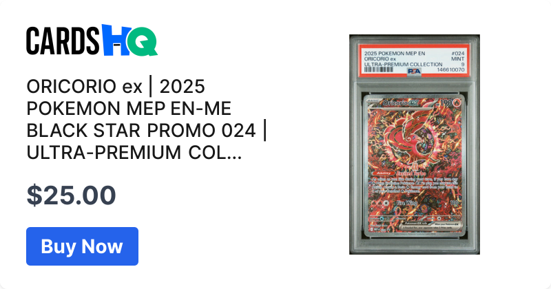 ORICORIO ex | 2025 POKEMON MEP EN-ME BLACK STAR PROMO 024 | ULTRA
