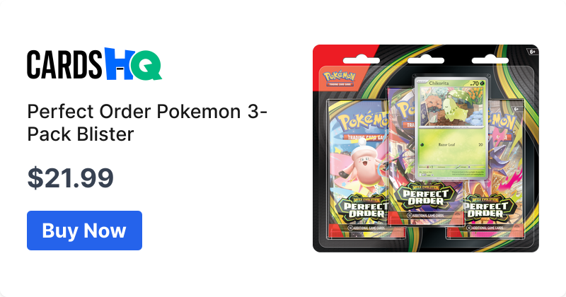 Perfect Order Pokemon 3-Pack Blister | CardsHQ - Shop Sports Cards
