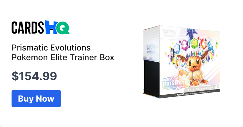 Prismatic Evolutions Pokemon Elite Trainer Box | CardsHQ - Shop