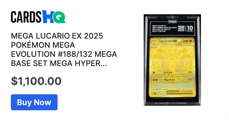 MEGA LUCARIO EX 2025 POKÉMON MEGA EVOLUTION #188/132 MEGA BASE SET