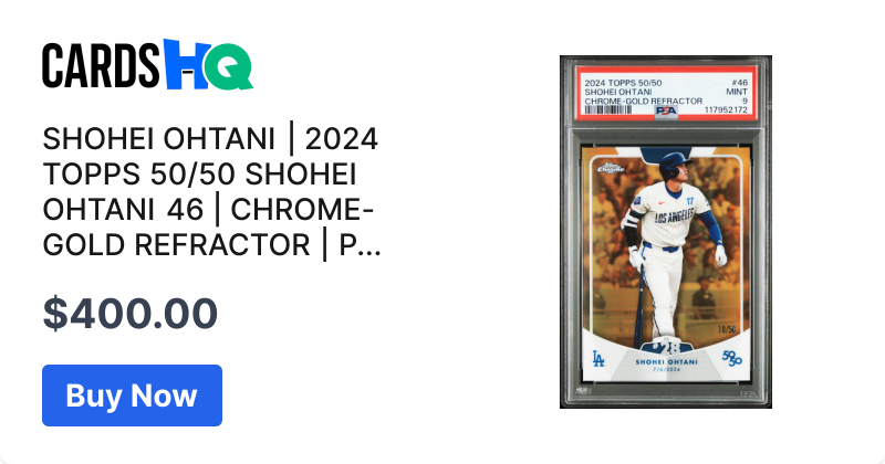 SHOHEI OHTANI | 2024 TOPPS 50/50 SHOHEI OHTANI 46 | CHROME-GOLD