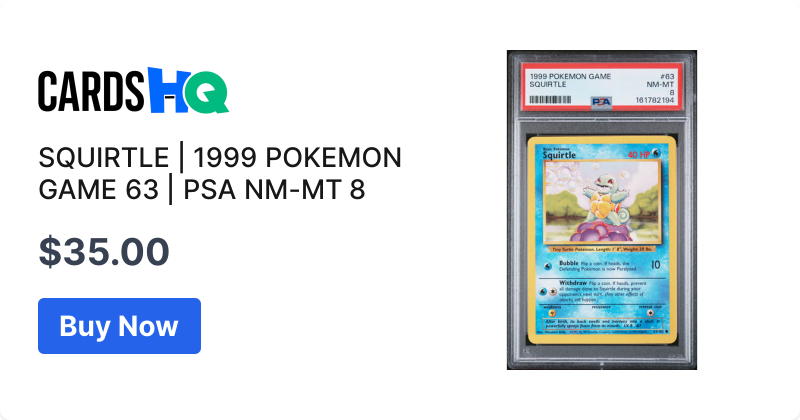 1999 squirtle pokemon card value 1999 Pokemon Base Set 1st Edition Shadowless Squirtle #63 PSA 9 MINT
