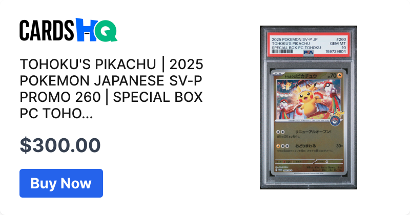 TOHOKU'S PIKACHU | 2025 POKEMON JAPANESE SV-P PROMO 260 | SPECIAL